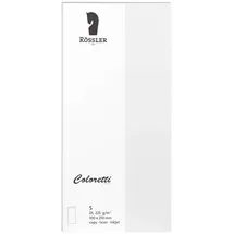 RÖSSLER 220703509 - Coloretti Karten, 220 g/m2, DIN lang, weiß, 5 Stück