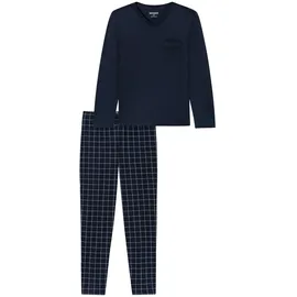 SCHIESSER Schlafanzug lang Blau M (50)