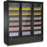 CombiSteel Gastro Flaschenkühlschrank Kühlschrank Gewerbekühlschrank 1530 L 1880x710x1997mm Schwarz | + GROJU Geschirrtuch