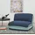 Mendler Schlafsessel HWC-E68, Schlafsofa Funktionssessel Klappsessel Relaxsessel, Stoff/Textil - hellblau/dunkelblau