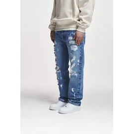 2y studios Firio Destroyed Straight Jeans Blau 29