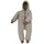 cosilana Baby Overall mit Kapuze aus Bio Wolle / Bio Baumwolle Latte macchiato-Melange 86/92