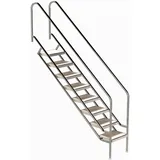 Ideal Edelstahl Pooltreppe Modell 08.1 179,9 cm x 183,8 cm Edelstahl