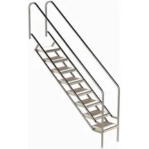 Ideal Edelstahl Pooltreppe Modell 08.1 179,9 cm x 183,8 cm Edelstahl