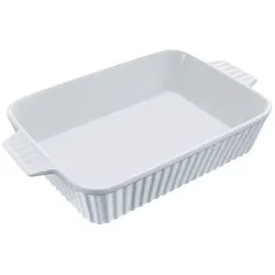VEVOR Keramik-Auflaufform, rechteckig, Auflaufform, tief, zum Backen und Servieren
