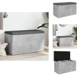 Sitzbank mit Stauraum Betongrau 82x42x45 cm Holzwerkstoff - Wohnzimmer Dekoration - Stauraumbank - Beistelltisch - Garderobe - Eingangsbereich Möbel