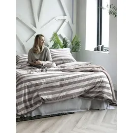 IRISETTE Bettwäsche WAVE-HK Satin B/L: 155x220 cm + grau