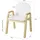 SoBuy Kinderstuhl KMB24-Wx2 höhenverstellbar Holz weiß/beige