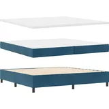 vidaXL Boxspringbett 100 x 200 cm Blau