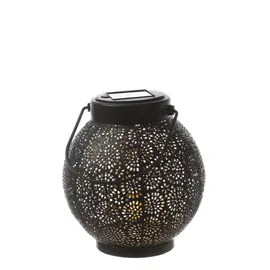 MARELIDA LED Solar Laterne marokkanisch hängend stehend schwarz gold Sensor Garten 14,5cm