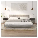 vidaXL Nachttische 2 Stk. Grau Sonoma 40x35x47 cm