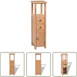 The Living Store - Eckschrank 26x26x94 cm Massivholz Eiche - Holzschrank - Eckschrank - Massiver Holzschaukelstuhl - Wohnzimmermöbel