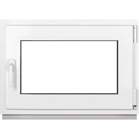 Framex Kellerfenster Fenster Kunststofffenster Weiß Breite x Höhe 90 x 60 cm (900 x 600 mm) 3-Fach (32 mm) Dreh Kipp DIN Rechts - Premium
