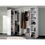 Dmora Kleiderschrank Plose 226 x 79 x 186 cm Weiß