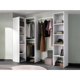 Dmora Kleiderschrank Plose 226 x 79 x 186 cm Weiß