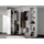 Dmora Kleiderschrank Plose 226 x 79 x 186 cm Weiß