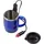 All Ride Thermobecher 24 V – Kaffeekanne mit Heizelement – Wasserkocher 350 ml – Blau