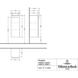Villeroy & Boch Avento Seitenschrank - Stone Oak