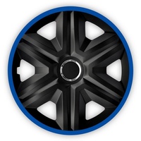 NRM Radkappen Fast Lux, 16 in Zoll, (4-St) Radzierblenden 16" blau|schwarz