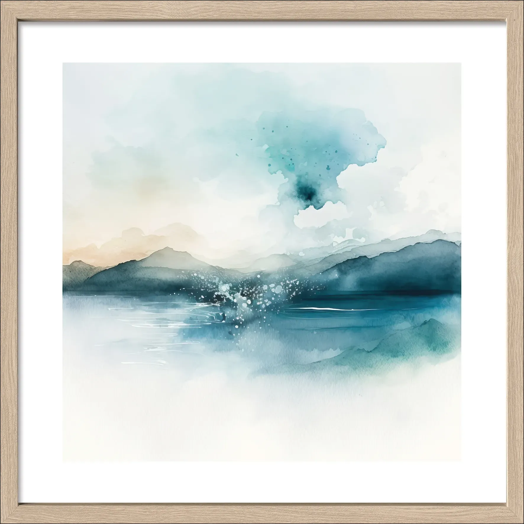 ProArt Anonymus ca. 50 x 50 cm AQUARELL SEASIDE ca. 50x50cm in Aquarell Seaside //