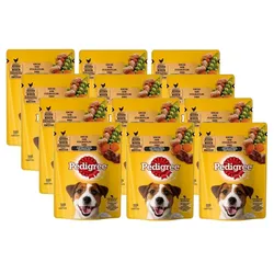 PEDIGREE Adult Beutel 12x100g - Nassfutter für Hunde mit Huhn und Gemüse in Sauce