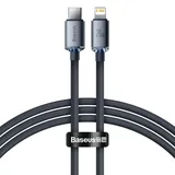 Baseus Crystal Shine Serie Schnellladedatenkabel USB C Lightning 20W 1,2m schwarz (CAJY000201)