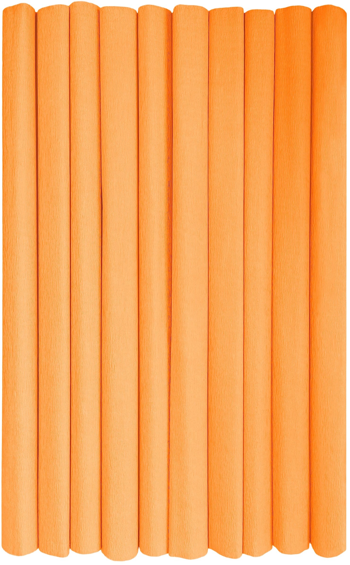 Interdruk - Crepe Paper Rolls for Kids, DIY and Decorations - Pack of 10 Reels (50cm x 200cm, 28g/m2) - 05 Light Orange