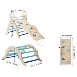 Vevor Kletterbogen 9-in-1 Kletterspielzeug Blau