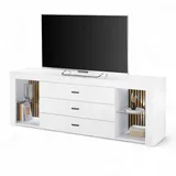 Stella Trading TV-Lowboard Rosalie weiß Eiche Evoke Coast Nachbildung B/H/T: ca. 179x67x44 cm - weiß, Eiche