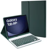 Jeloyutek Für Samsung Galaxy Tab A9 Plus/Tab A9+ 11 Zoll 2023 Hülle mit Tastatur, Italienisch, QWERTY Abnehmbare Tastatur und Cover für Galaxy Tab A9+ 11 Zoll SM-X210/X215/X216, Grün