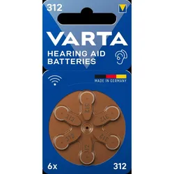 VARTA Hörgerätebatterie HearAidB312Bli6