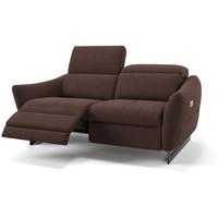 Sofanella 2-Sitzer Stoff Modena, Relaxsofa, Designsofa, Designer Couch, Italienisches Sofa, 2er Sofa braun