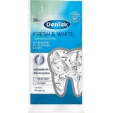 DenTek Fresh & White Zahnseide Sticks mit Mikrokristallen - für weißere Zahnzwischenräume - Zahnseide mit Minzgeschmack