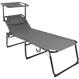 INDA-EXCLUSIV - XXL Gartenliege mit Dach L200xB70cm-DMC4400ANSD