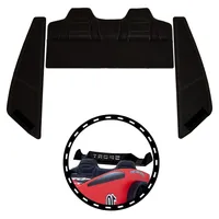 Polster Sportpack Set 3-tlg. für Autobett TURBO V2 - Schwarz