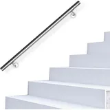Randaco - vingo Edelstahl Handlauf Treppengeländer Geländer und Handläufe Wandhandlauf Wand Treppe Wandhalterung Innen & Außen 110 cm