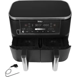 Ninja Foodi MAX Dual Zone AF451EU 9,5 l  mit digitalem Bratenthermometer schwarz
