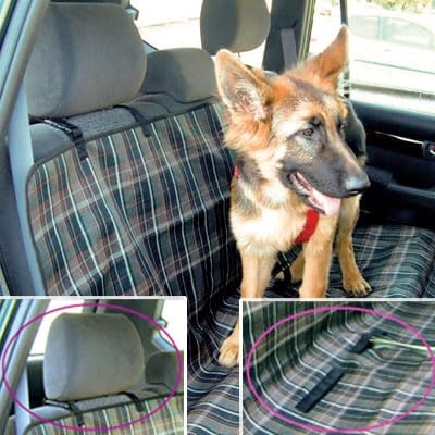 Mediashop Schutzdecke fürs Auto - Hund - Robustes & reißfestes Material - saubere Sitze - Bändern zum einfachen Befestigen
