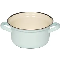 Riess Kasserolle mit Chromrand Emaille 14cm, 0.75 Liter