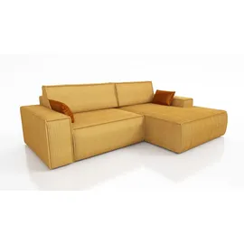 mebloland Ecksofa TOR mit Schlaffunktion. Farbe: Mustard. - Gelb