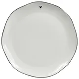 Bastion Collections Speiseteller, Weiß und Rand, Schwarz, mehrfarbig, Einheitsgröße