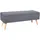 Relaxdays Truhenbank Gepolstert Grau 110 x 40 x 40 cm