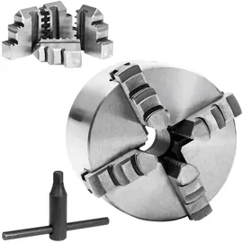 vidaXL Drehfutter Stahl 100 mm silberfarben