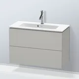 Duravit L-Cube Waschtischunterschrank, 2 Schubkästen, wandhängend Compact, für 234283 820 x 39,1 cm, Betongrau Matt