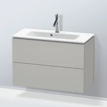 Duravit L-Cube Waschtischunterschrank, 2 Schubkästen, wandhängend Compact, für 234283 820 x 39,1 cm, Betongrau Matt