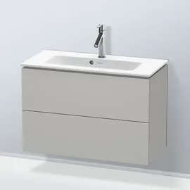 Duravit L-Cube Waschtischunterschrank, 2 Schubkästen, wandhängend Compact, für 234283 820 x 39,1 cm, Betongrau Matt