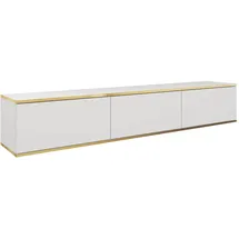 Mirjan24 Tv-Lowboard, Weiß, Holzwerkstoff, Rechteckig, 175x30x32 cm, Wohnzimmer, Wohnwände, Lowboards, Lowboards stehend