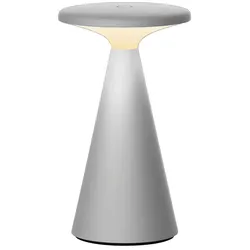MÜLLER-LICHT LED-Akku-Tischleuchte 27700207, dimmbar, 2700K, warmweiß, grau