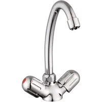Spültischarmatur | Chrom · Niederdruck · Zweigriff · Schwenkbar | 19110