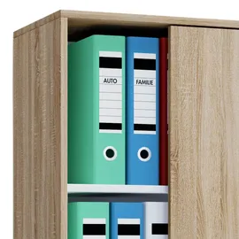 VCM my office Schiebetürenschrank XL Lona 913949 eiche 2 Fachböden 70,0 x 37,0 x 110,0 cm